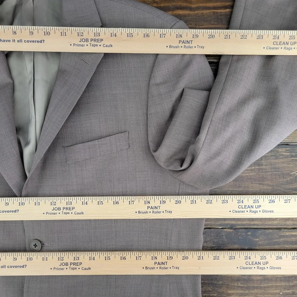 Brandini Men's Sport‎ Coat Blazer Two Button Brown Sharkskin Wool Size 40R